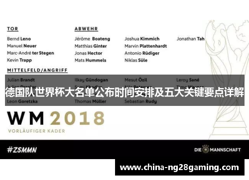 德国队世界杯大名单公布时间安排及五大关键要点详解